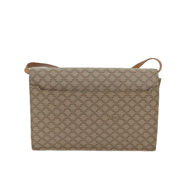 CELINE Macadam Canvas Shoulder Bag Coated Canvas Beige - Picture 3 of 12